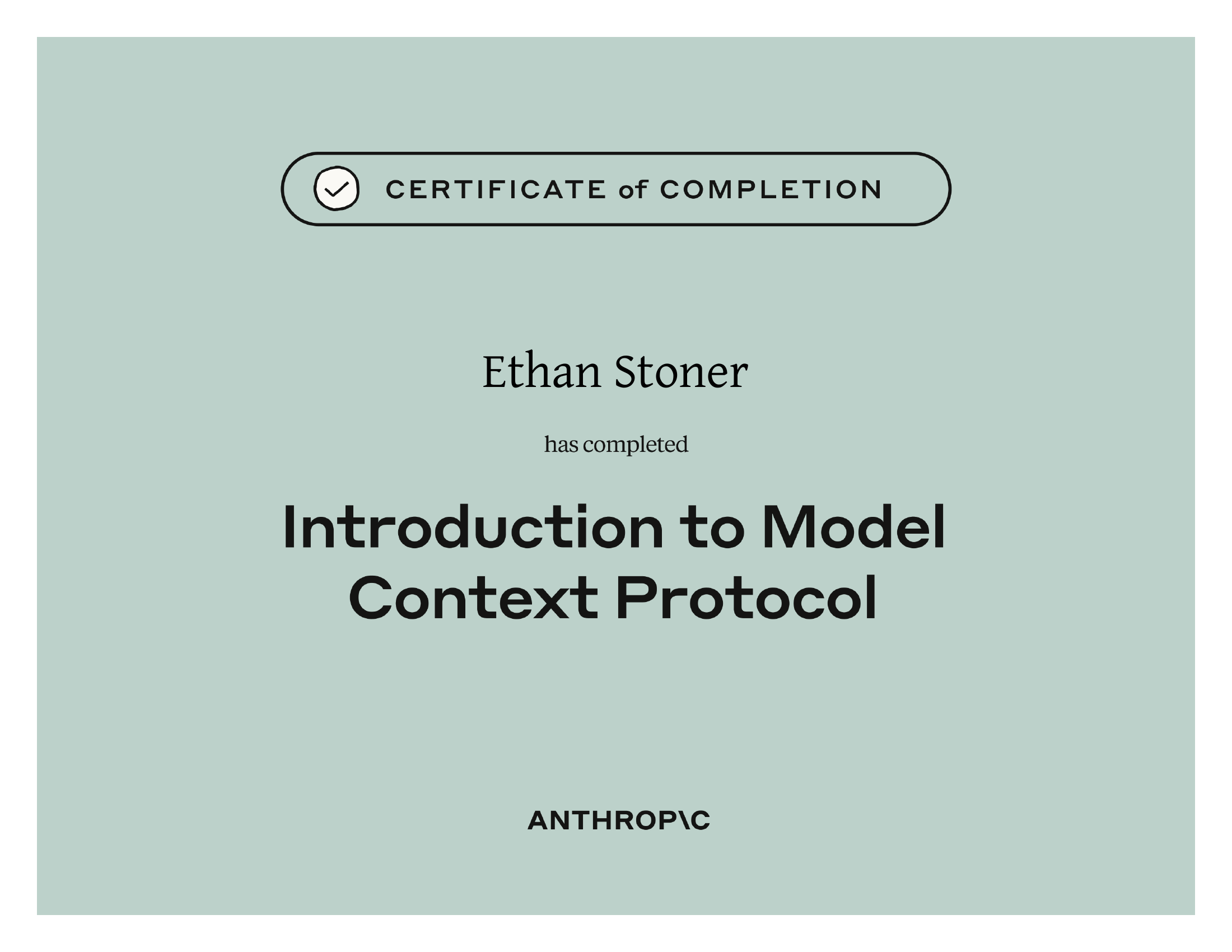 Introduction to Model Context Protocol — Certificate of Completion